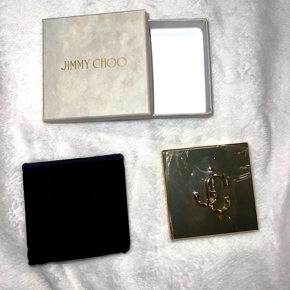 JIMMY CHOO GOLD COMPACT MIRROR